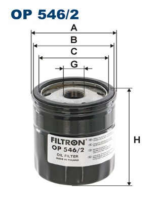 Oljefilter Filtron OP 546/2 FILTRON