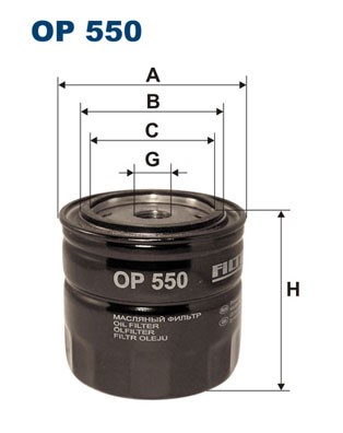 Oljefilter Filtron OP 550 FILTRON