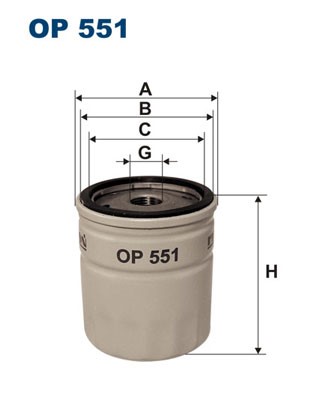 Oljefilter Filtron OP 551 FILTRON
