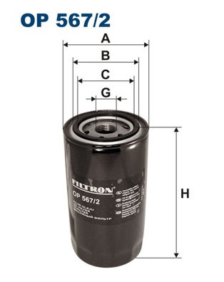 Oljefilter Filtron OP 567/2 FILTRON