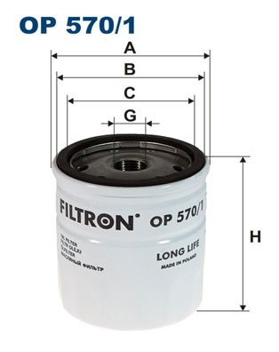 Oljefilter Filtron OP 570 FILTRON