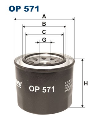 Oljefilter Filtron OP 571 FILTRON