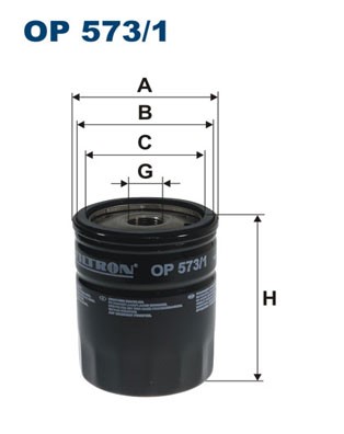 Oljefilter Filtron OP 573/1 FILTRON