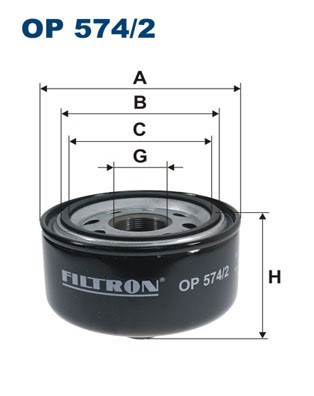 Oljefilter Filtron OP 574/2 FILTRON
