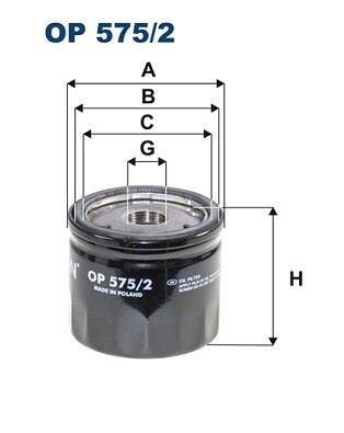 Oljefilter Filtron OP 575/2 FILTRON