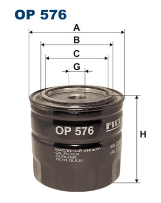 Oljefilter Filtron OP 576 FILTRON