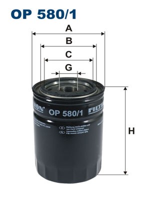 Oljefilter Filtron OP 580/1 FILTRON