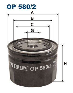 Oljefilter Filtron OP 580/2 FILTRON