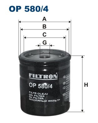 Oljefilter Filtron OP 580/4 FILTRON