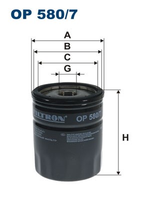 Oljefilter Filtron OP 580/7 FILTRON