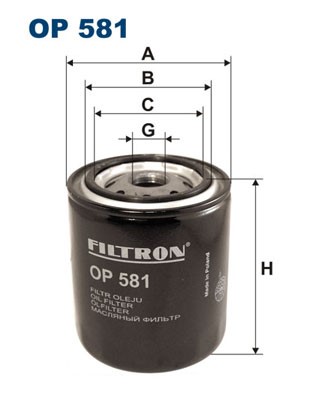 Oljefilter Filtron OP 581 FILTRON