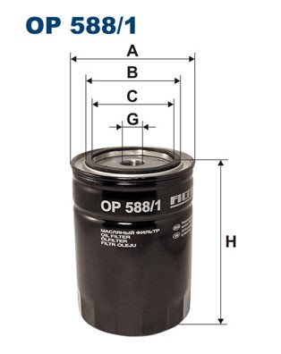 Oljefilter Filtron OP 588/1 FILTRON