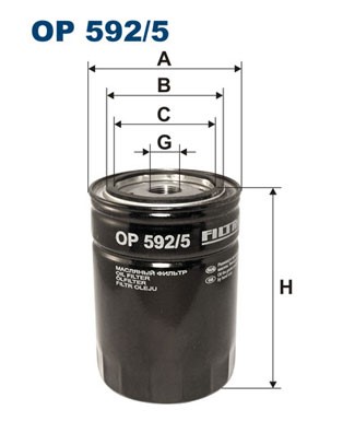 Oljefilter Filtron OP 592/5 FILTRON