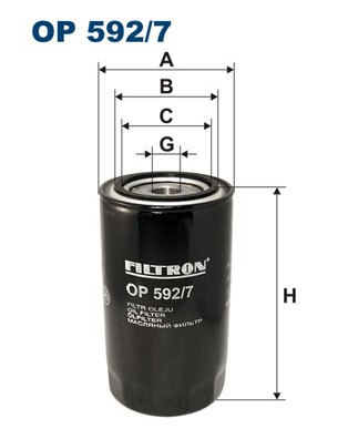 Oljefilter Filtron OP 592/7 FILTRON