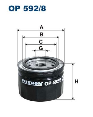 Oljefilter Filtron OP 592/8 FILTRON