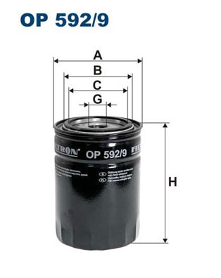 Oljefilter Filtron OP 592/9 FILTRON