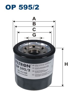 Oljefilter Filtron OP 595/2 FILTRON