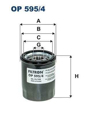 Oljefilter Filtron OP 595/4 FILTRON