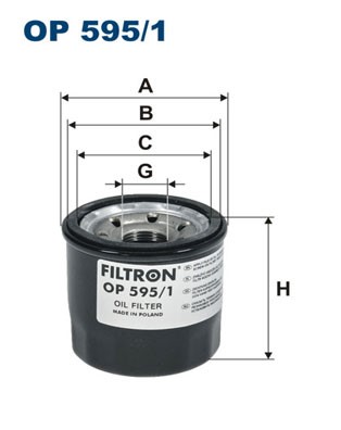 Oljefilter Filtron OP 595 FILTRON