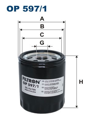 Oljefilter Filtron OP 597 FILTRON
