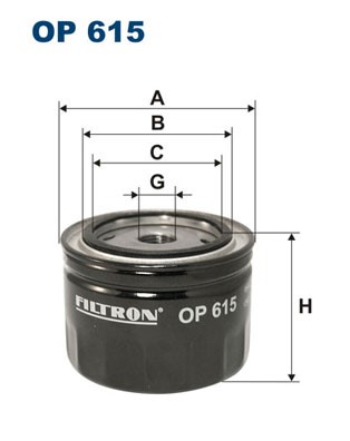 Oljefilter Filtron OP 615 FILTRON