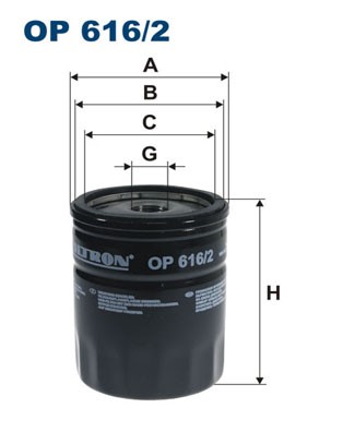 Oljefilter Filtron OP 616/2 FILTRON