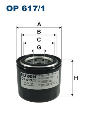 Oljefilter Filtron OP 617/1 FILTRON