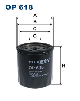 Oljefilter Filtron OP 618 FILTRON