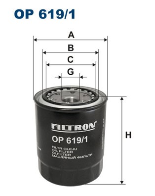 Oljefilter Filtron OP 619 FILTRON