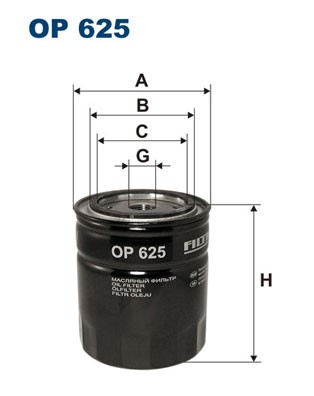 Oljefilter Filtron OP 625 FILTRON