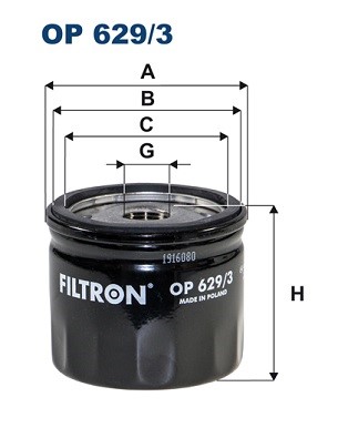 Oljefilter Filtron OP 629/3 FILTRON