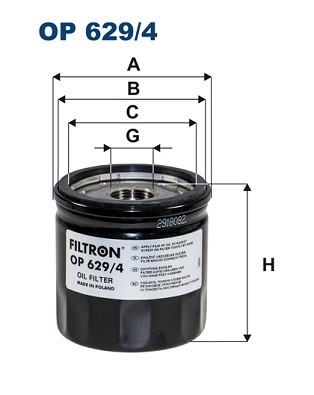 Oljefilter Filtron OP 629/4 FILTRON