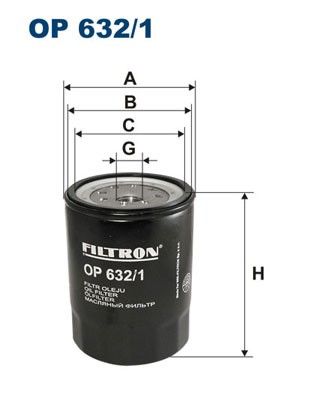 Oljefilter Filtron OP 632/1 FILTRON