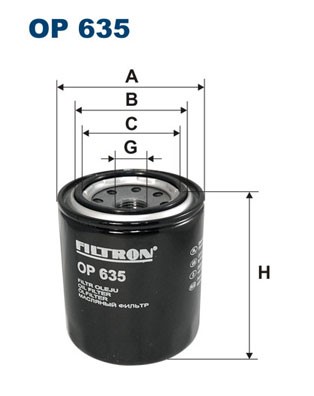 Oljefilter Filtron OP 635 FILTRON