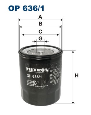 Oljefilter Filtron OP 636/1 FILTRON