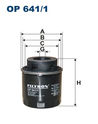 Oljefilter Filtron OP 641/1 FILTRON
