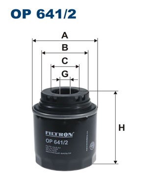 Oljefilter Filtron OP 641/2 FILTRON