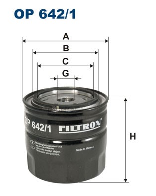 Oljefilter Filtron OP 642/1 FILTRON