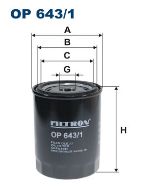Oljefilter Filtron OP 643/1 FILTRON