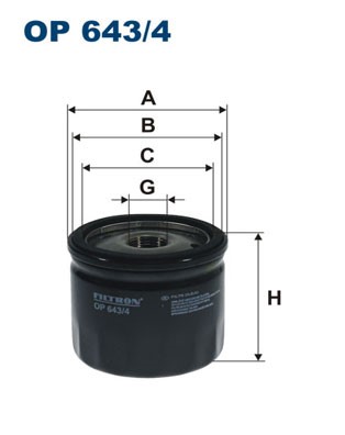 Oljefilter Filtron OP 643/4 FILTRON