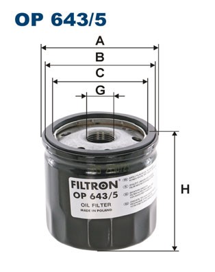 Oljefilter Filtron OP 643/5 FILTRON