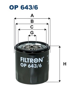 Oljefilter Filtron OP 643/6 FILTRON