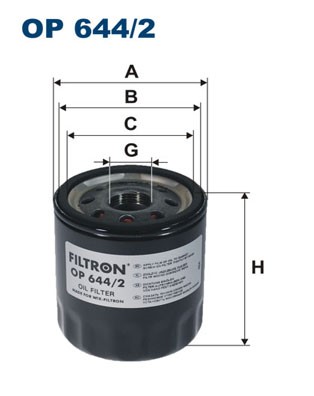 Oljefilter Filtron OP 644/2 FILTRON