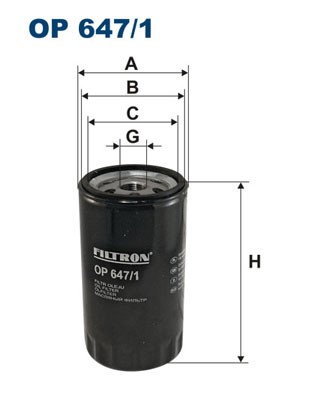 Oljefilter Filtron OP 647 FILTRON