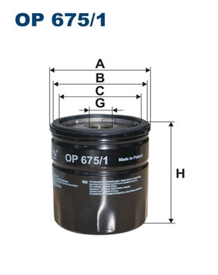 Oljefilter Filtron OP 675/1 FILTRON
