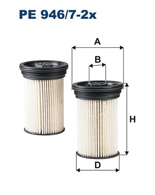 Bränslefilter Filtron PE 946/7-2x FILTRON