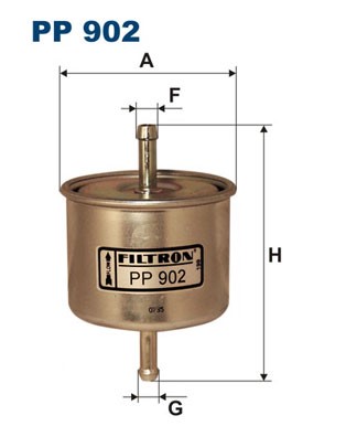 Bränslefilter Filtron PP 902 FILTRON