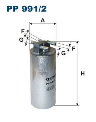 Bränslefilter Filtron PP 991/2 FILTRON Bränslefilter Filtron PP 991/2 FILTRON