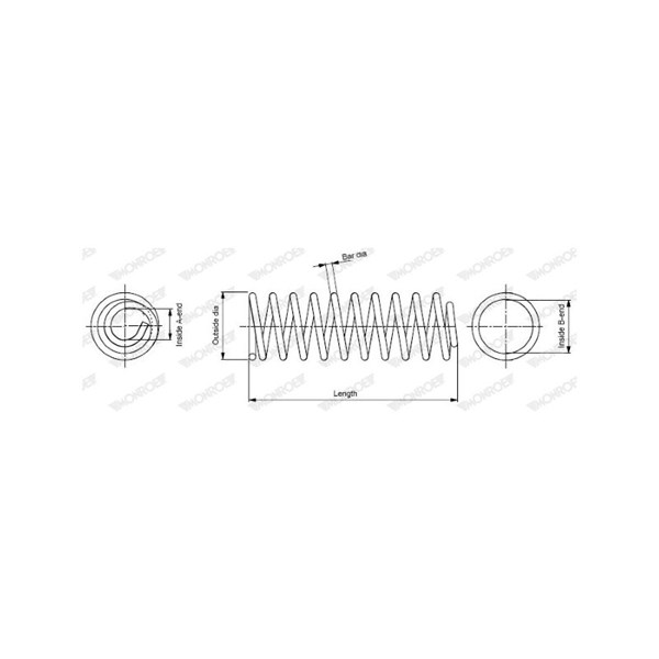 Spiralfjäder, Framaxel Monroe SP3762 MONROE Spiralfjäder, Framaxel Monroe SP3762 MONROE