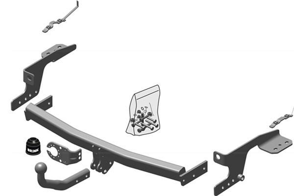 Dragkrok, fast Brink 509500 BRINK